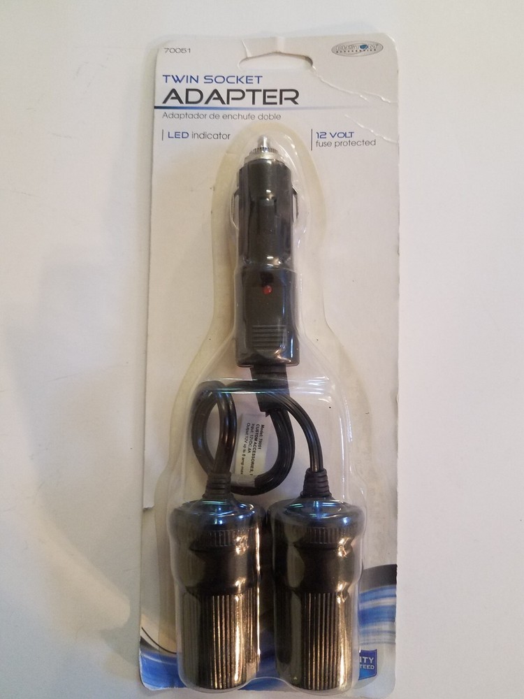 Twin/Double Socket Adapter Charger Cigarette Lighter Splitter 12V for car