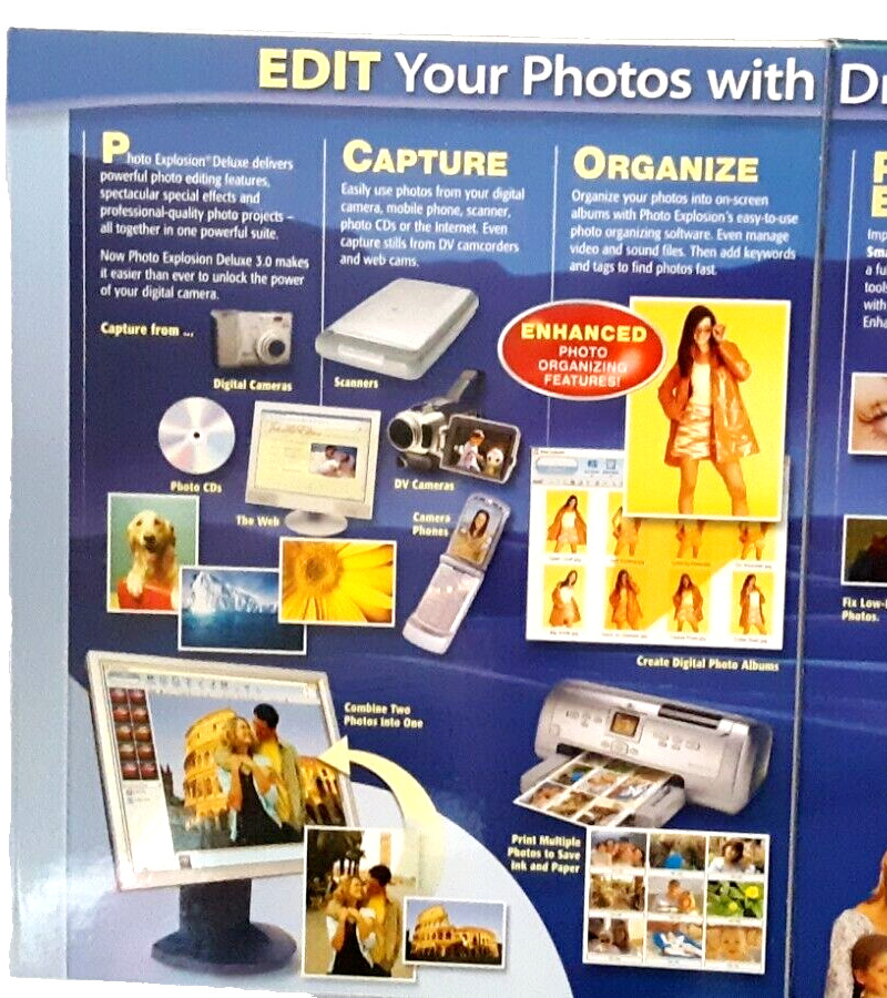 Nova Photo Explosion Deluxe Vers 3 Complete Digital Photo Studio 4 Disk & Manual