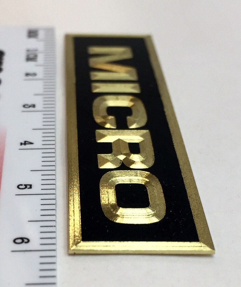 Custom Engraved Solid Brass Micro Seiki Turntable Badge