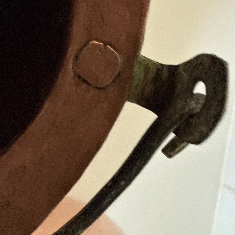 Set Of 2 Stacking Hammered Copper Planter/Pot/cauldron