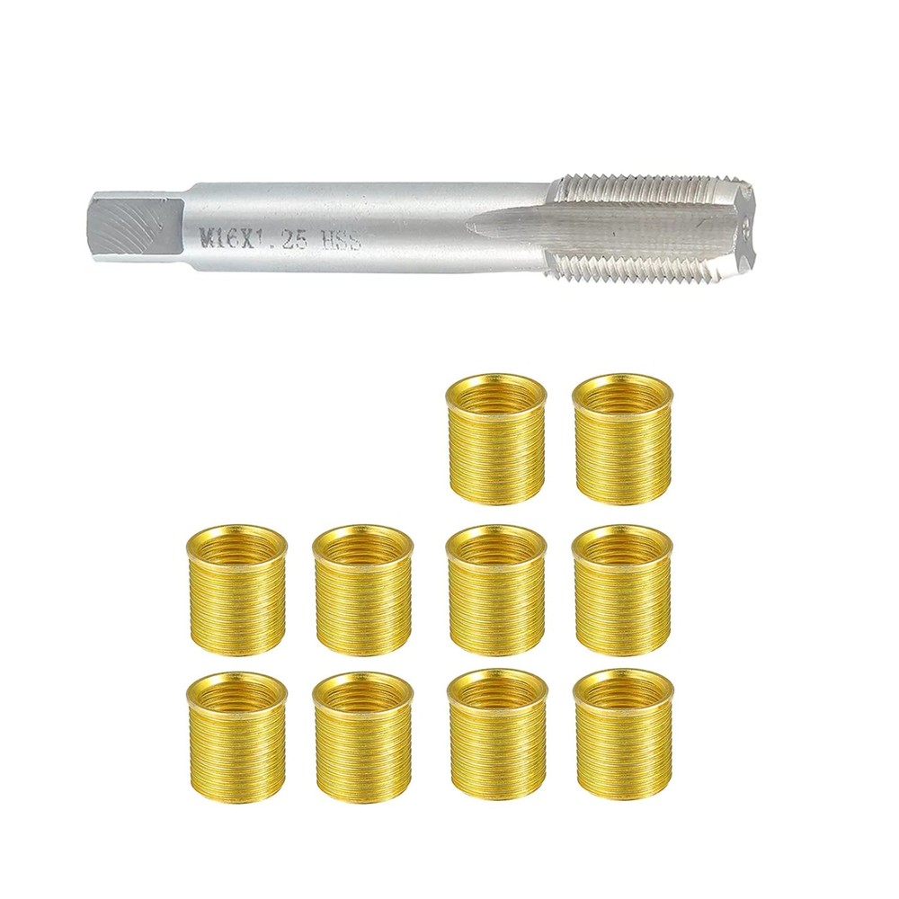 11PCS Universal Durable Spark Plug Thread Repair Tools Kit with M14x1.25 Inserts