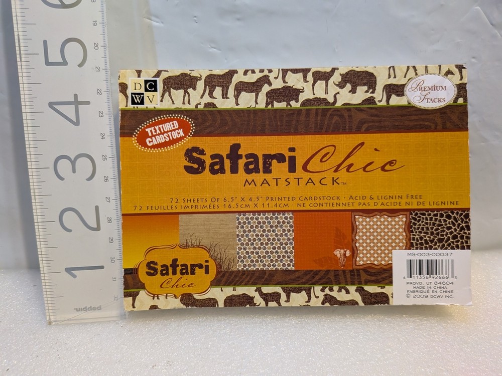 Provo Crafts SAFARI CHIC STACK ASSORTED SCRAPBOOK 6.5x4.5 SHEET BOOK
