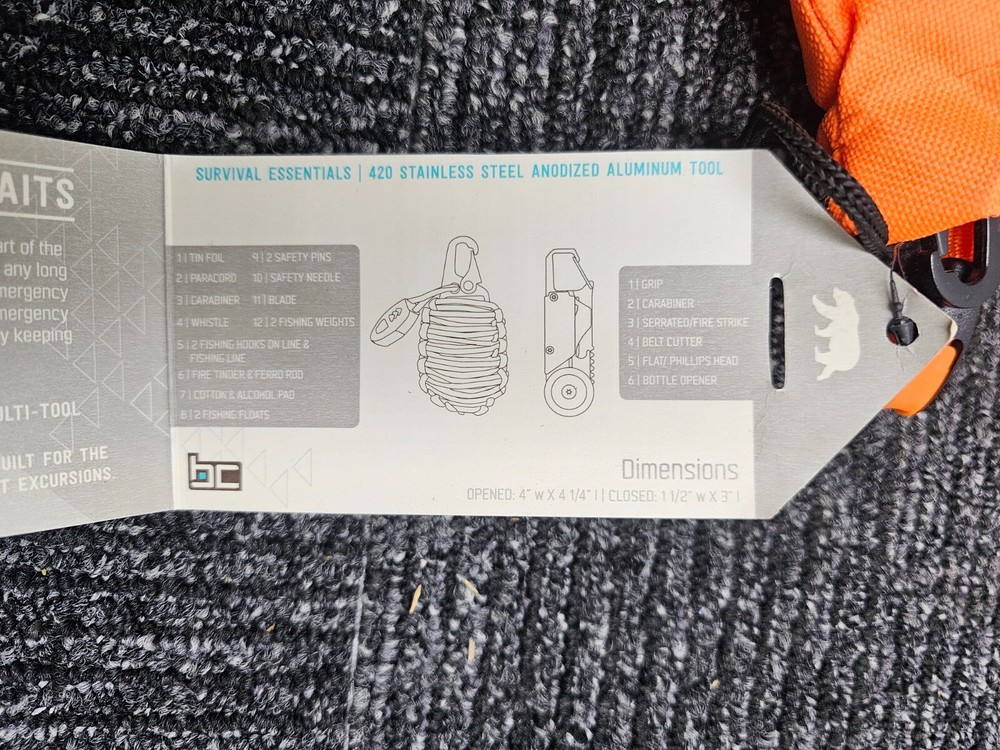 (QTY 2) Basecamp EPod Emergency Gear BC7702 Durable Construction