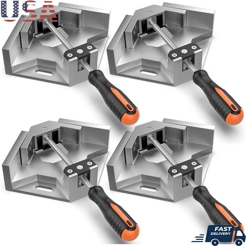 Right Angle Clamp 4 Pack Adjustable 90 Degree Corner Clamp Woodworking Tools New