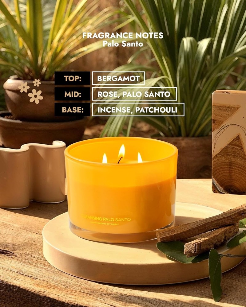 Stylish 3 Wick Jar Candle - Scented Home Decor