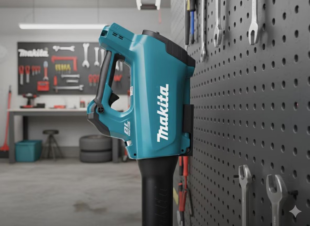 Makita DUB184 Leaf Blower Wall mount, quick and easy storage