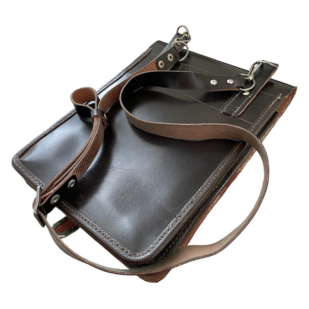Vintage Dark Brown Soviet Russian Army Sergeant Messenger Document Bag