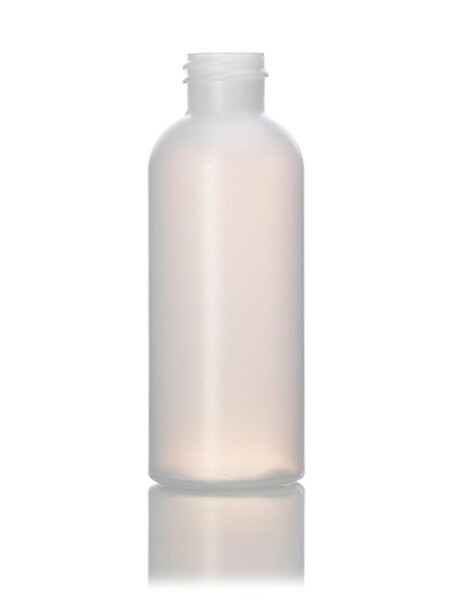 2 oz Natural (Semi-Translucent) HDPE Plastic Bottle with Polytop Flip Spout