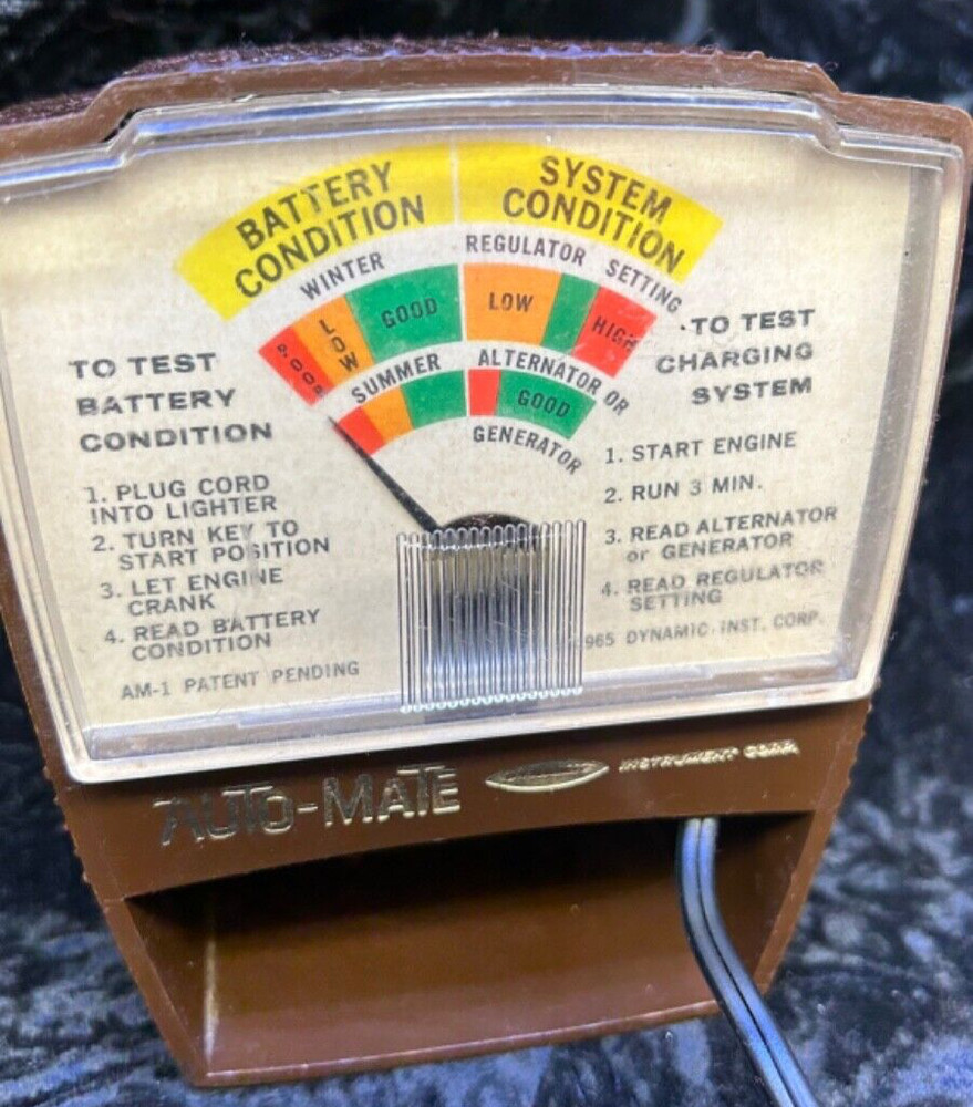 AUTO-MATE Car Analyzer (c) 1965 DYNAMIC AM-1. car volt meter and charging system