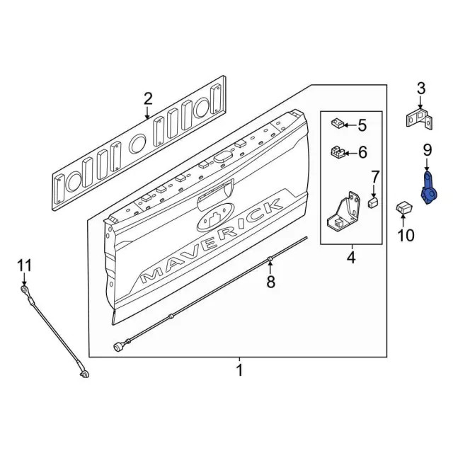 Genuine Ford Tailgate Hinge FL3Z99430B39B