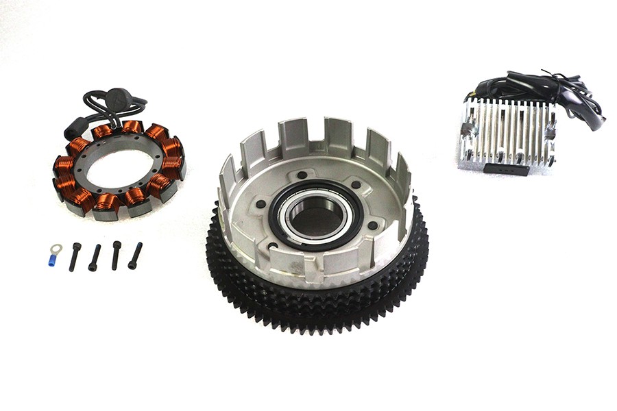 Alternator 19 Amp Charging System Kit Chrome for Harley-Davidson