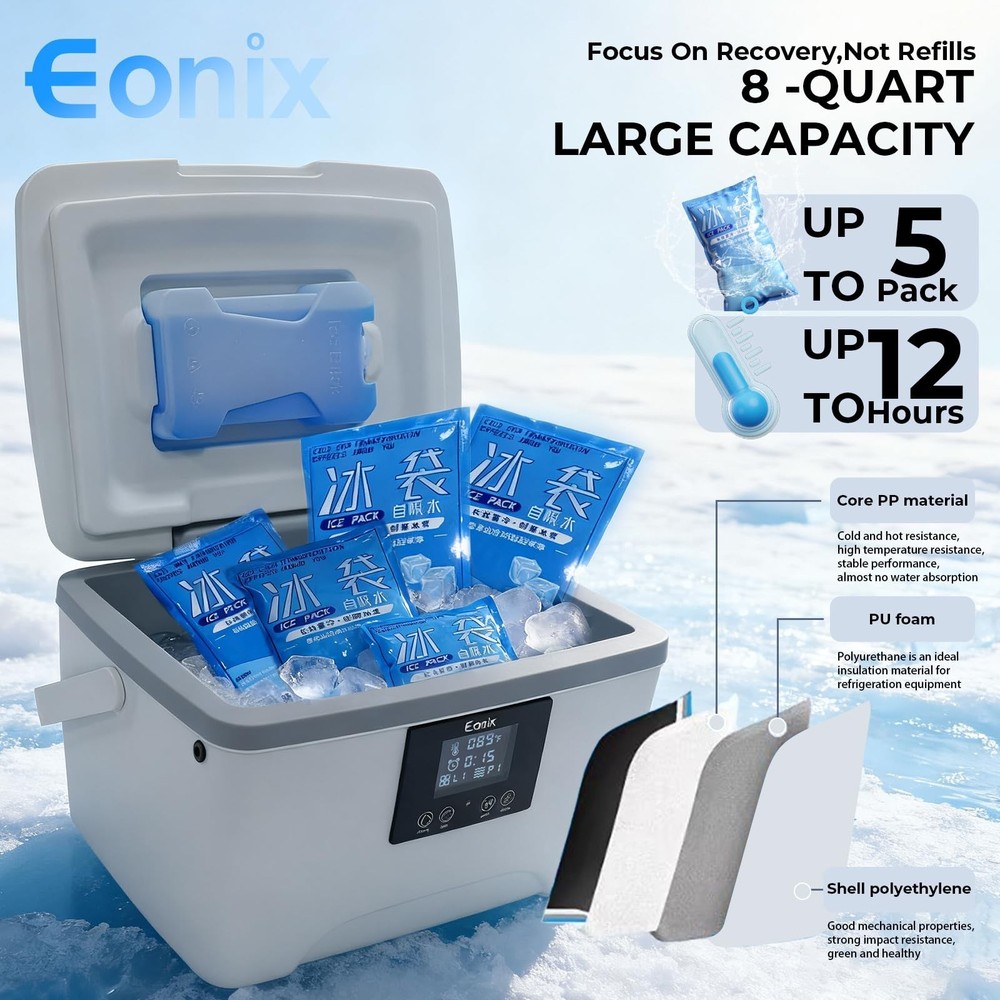 EONIX Cold Therapy Machine with Programmable Timer,Compact and Portable Ice M...