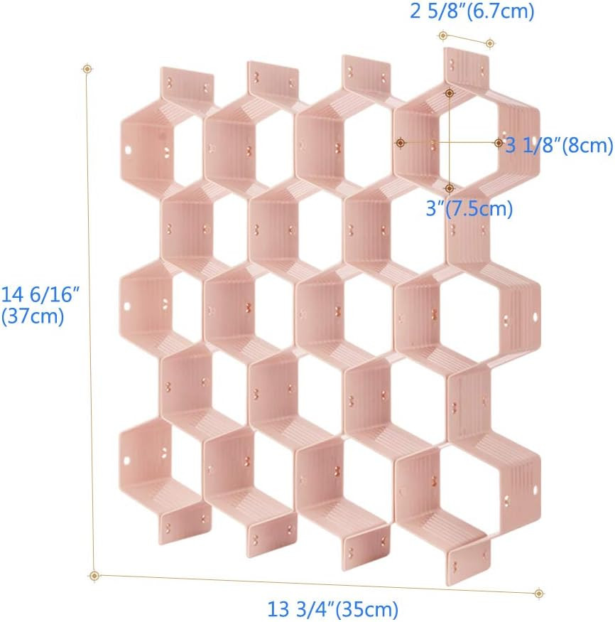 Drawer Divider Organizer Adjustable DIY Grid Honeycomb Drawer Divider for Underw
