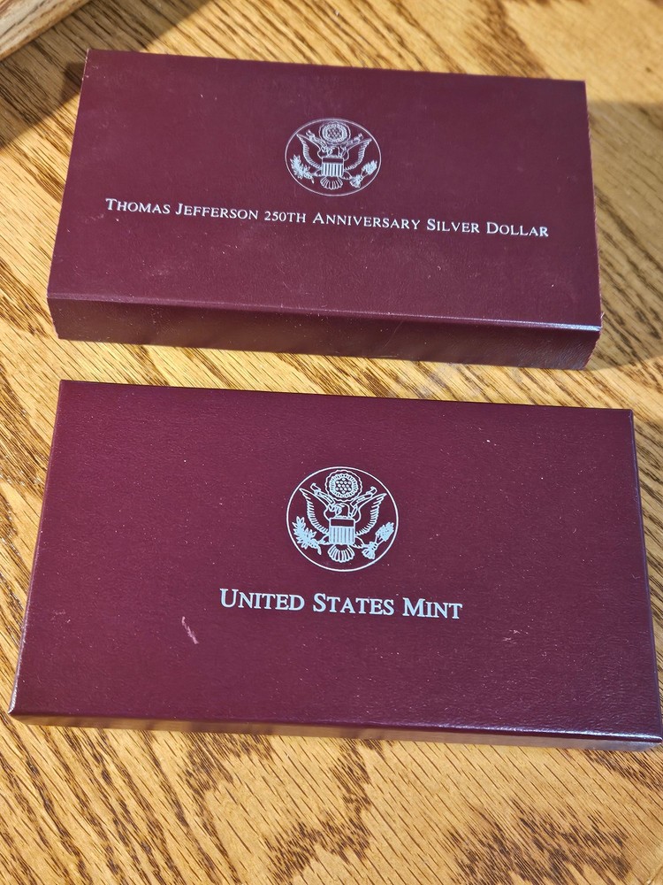 Thomas Jefferson 250th Anniversary Silver Dollar 1993
