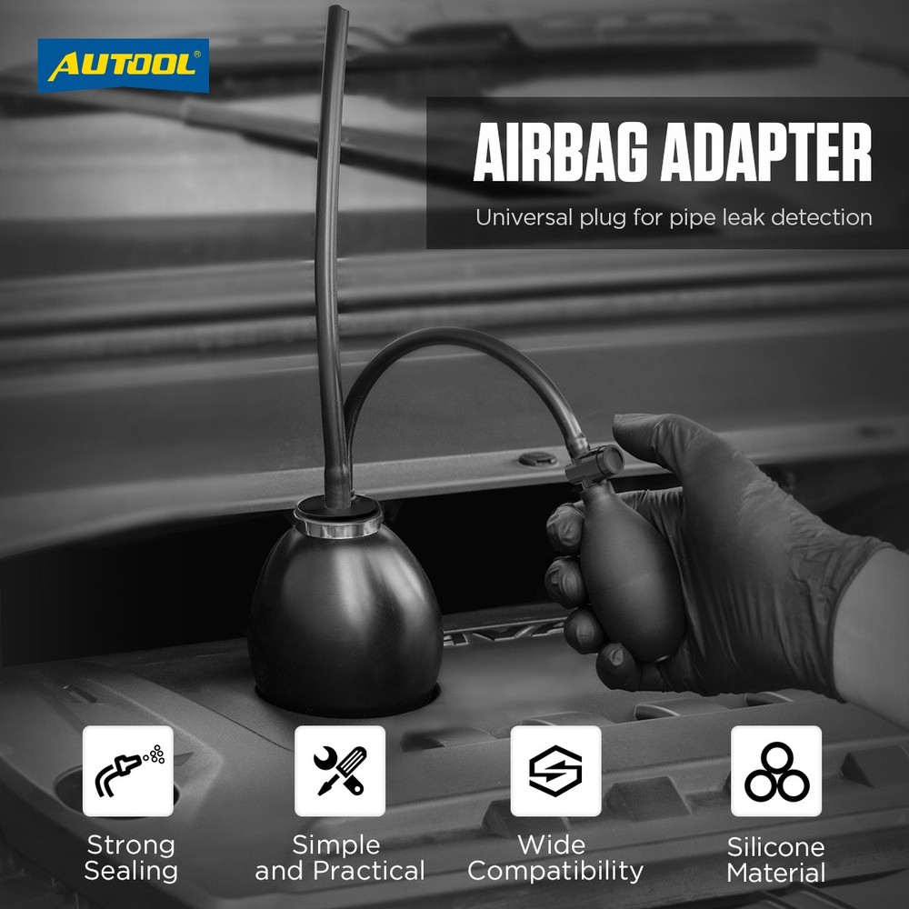 Universal Easy Intake Exhaust Adapter Inflatable Bladder EVAP Smoke Machine Test