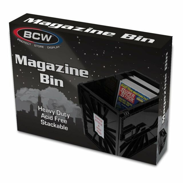 1 Case (5) BCW Magazine Document Bins Heavy Duty Acid Free Plastic Safe Storage
