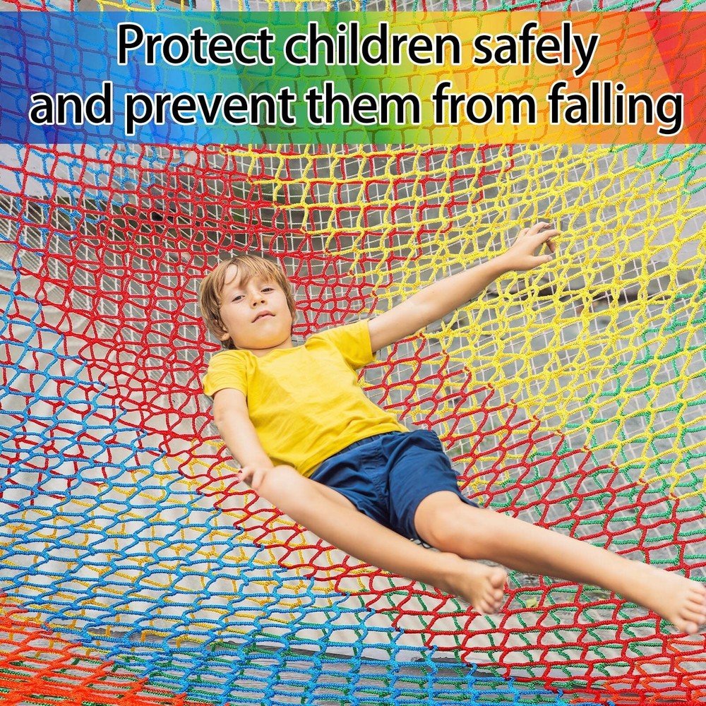 Climbing Cargo Net 6.5 x 9.8 ft Large Kids Backyard Climbing Net Double Layer...