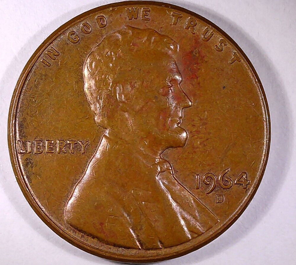 1964 D Lincoln Cent Woodgrain
