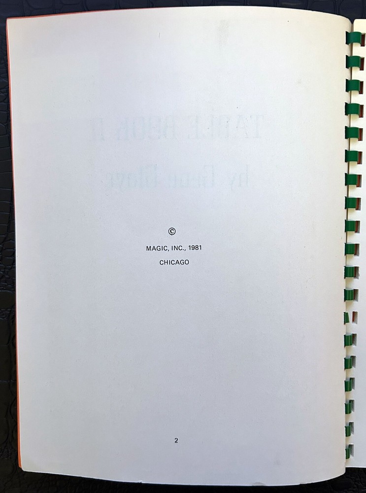 Gene Gloye Table Book II