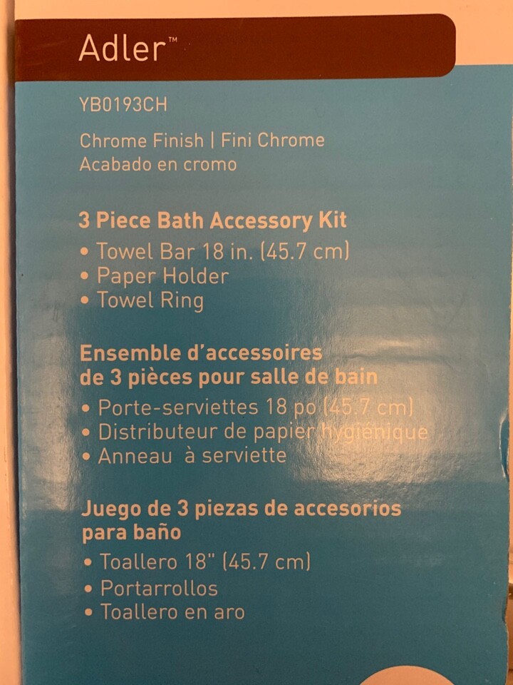 Moen 3-Piece Adler Chrome Decorative Bathroom Hardware Set