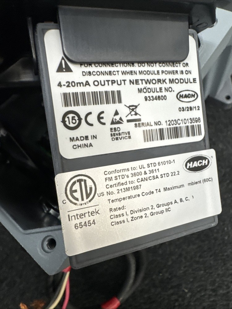 Hach SCV200 General Purpose Analyzers 4-20ma Modules 110/120V No Display Read