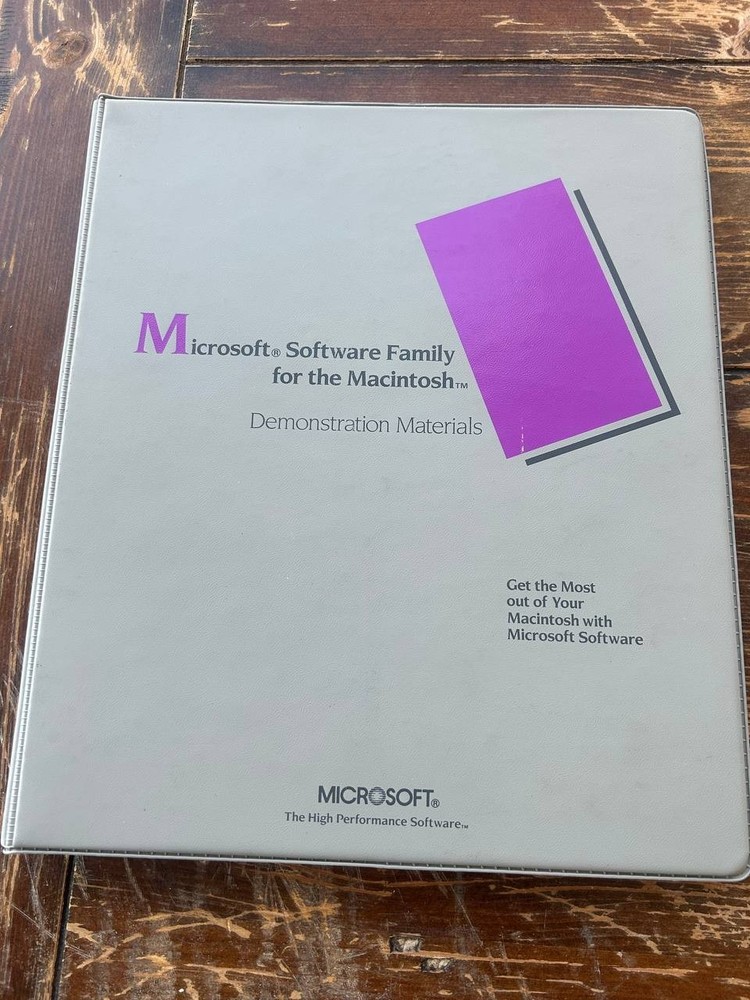 Vintage Microsoft Macintosh Demo Software Lot Excel Word Multiplan Floppy