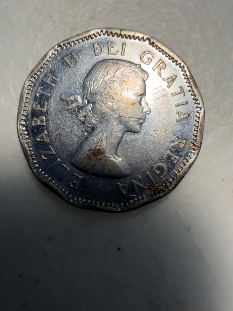 1954 Canadian 5-cent coin