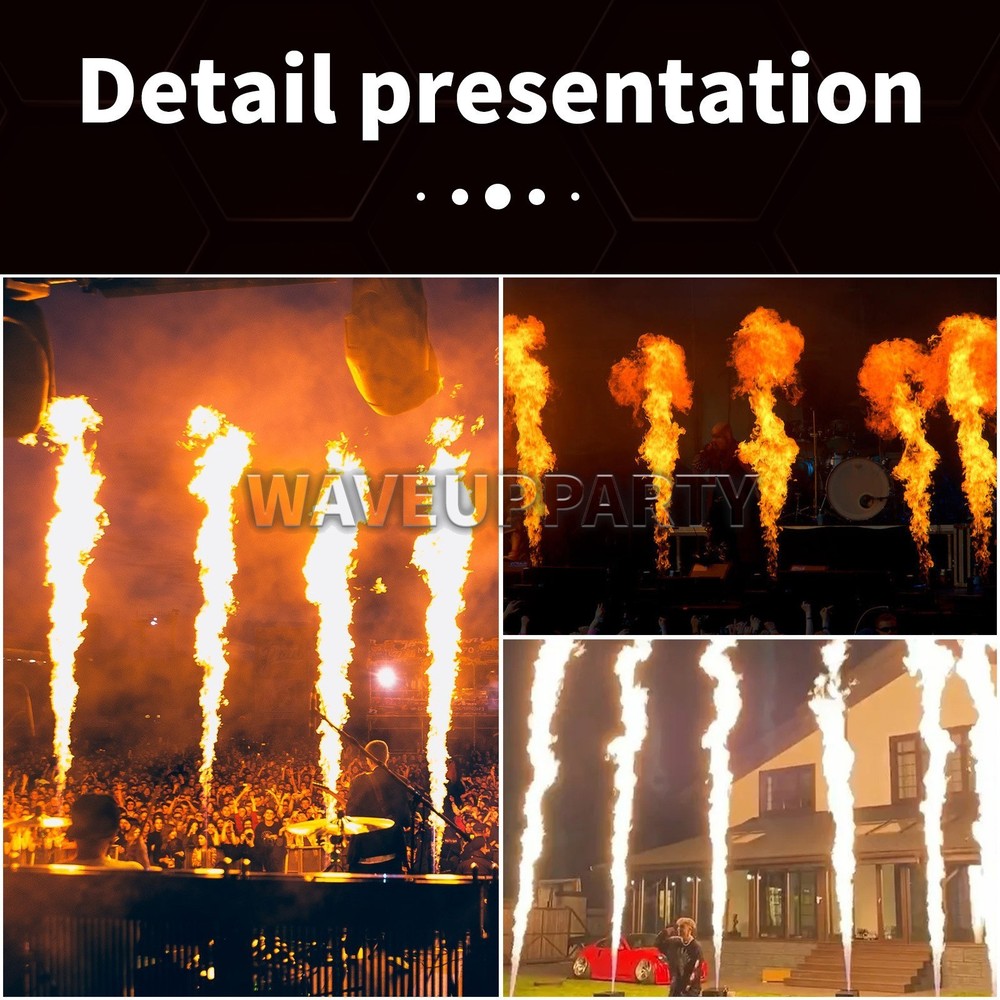 PAIDUN 2 x Fire Machine DMX512 Flame Projector DJ Disco Music Show Stage Effect