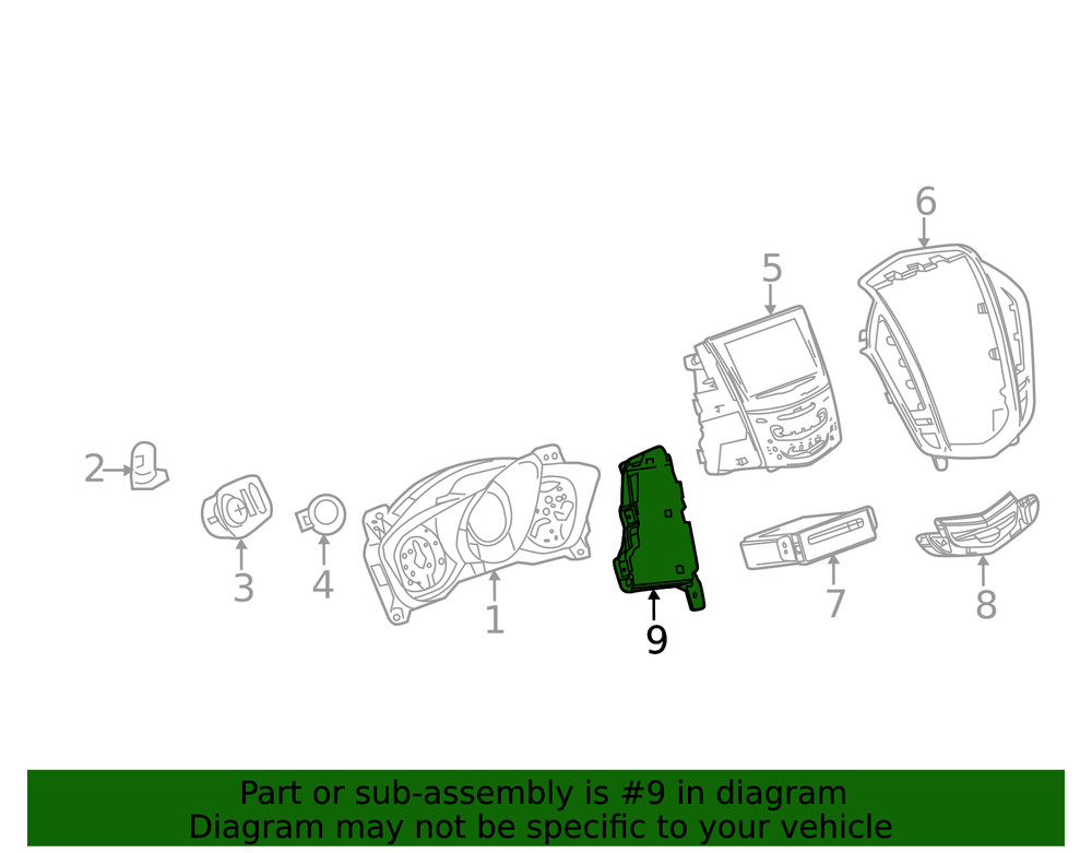 Genuine GM Driver Side Instrument Panel Trim Panel Bracket 20969315