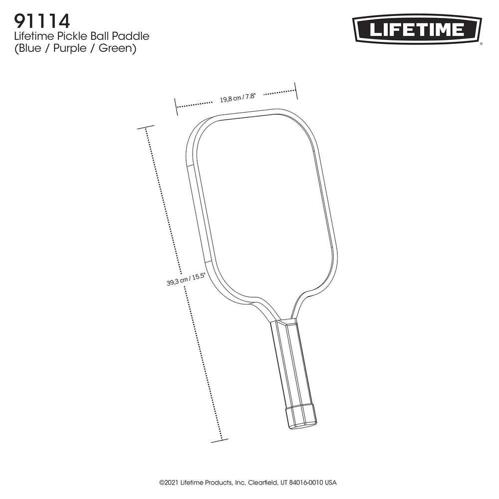 Lifetime Pickleball Paddle with Graphite Surface, Honeycomb Core, Comfort Grip &