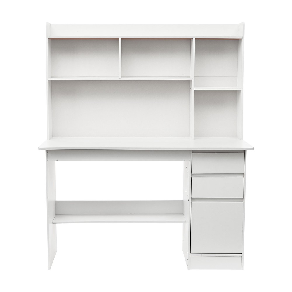 2 Drawers Home Office Desk, Modern Computer Desk, Rectangular Wood Office Desk