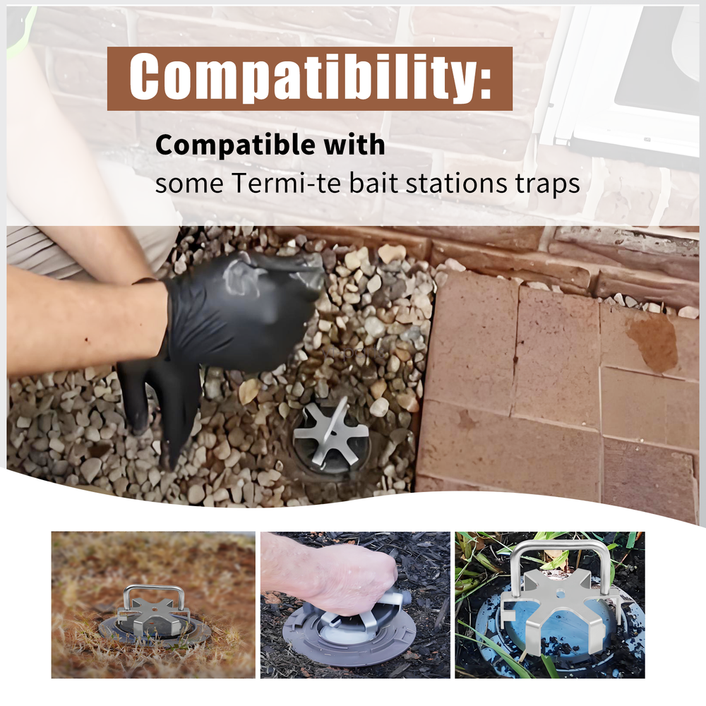 Aluminum Access Tool for Open Termi-te Bait Stations Trap Lid