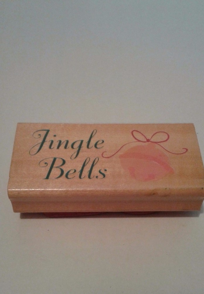 JINGLE BELLS RUBBER STAMP  NEW UNUSED