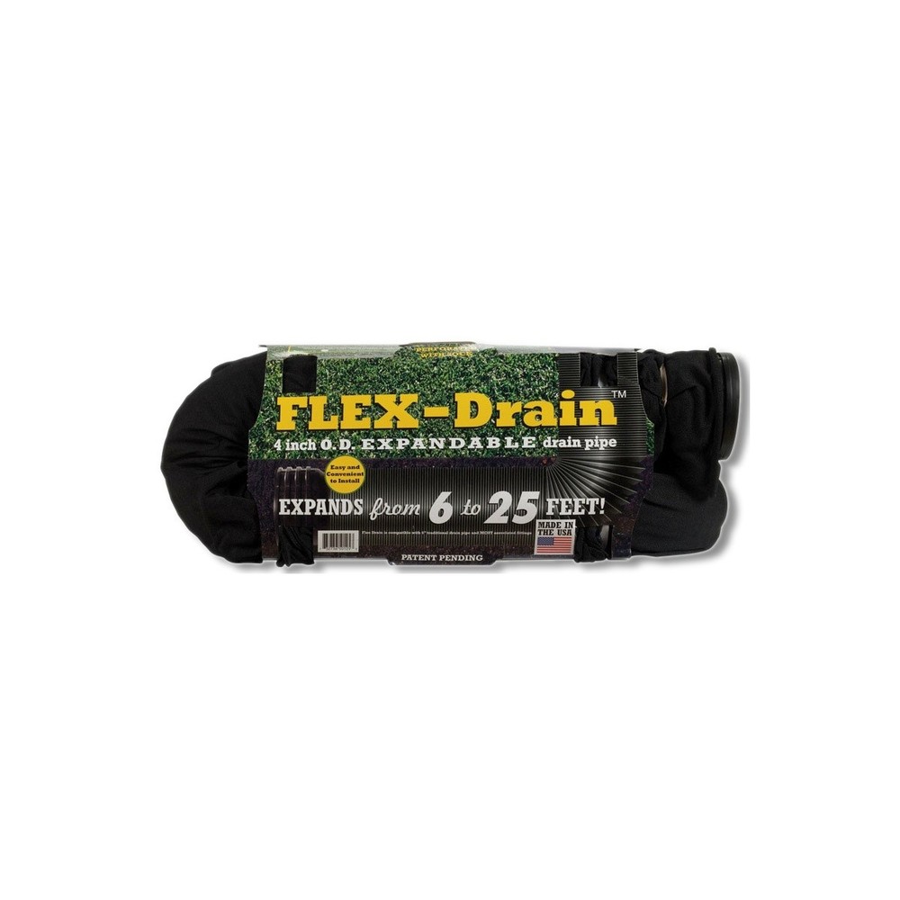 Flex-Drain 4 in X 25 ft Polypropylene Drain Pipe with Sock 51510