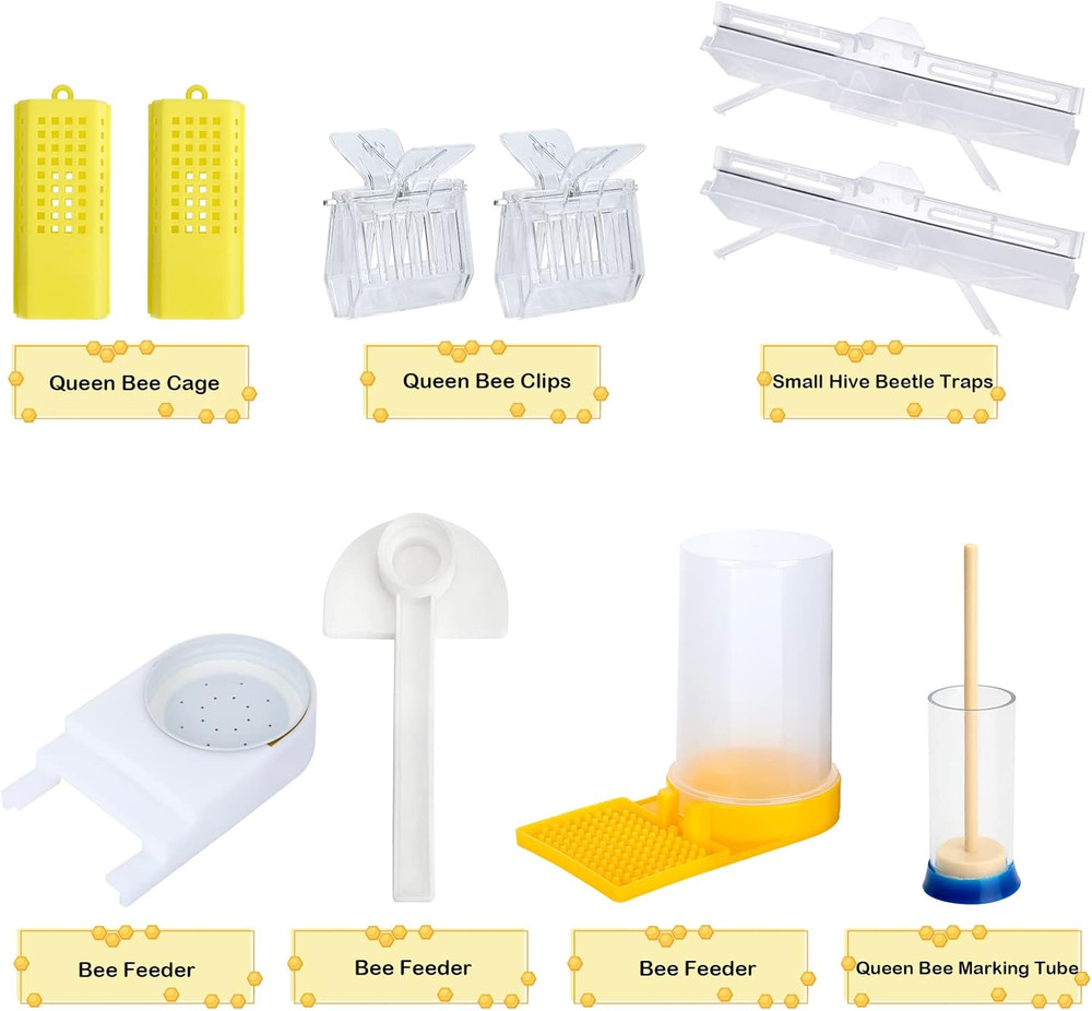Beekeeping Supplies, 30 PCS Bee Keeping Starter Kit, Beekeeping Tools and Sup...