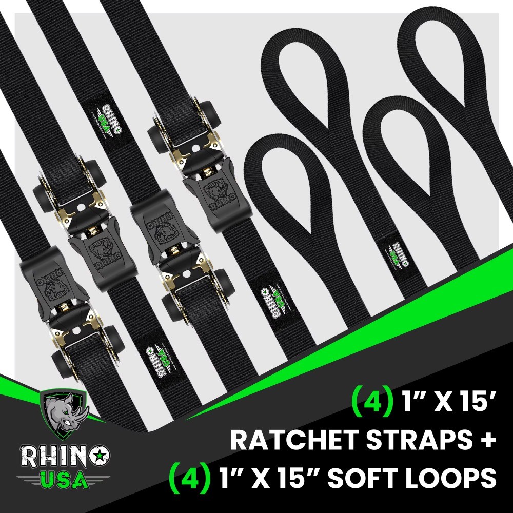 1in x 15ft Medium Duty Ratchet Straps
