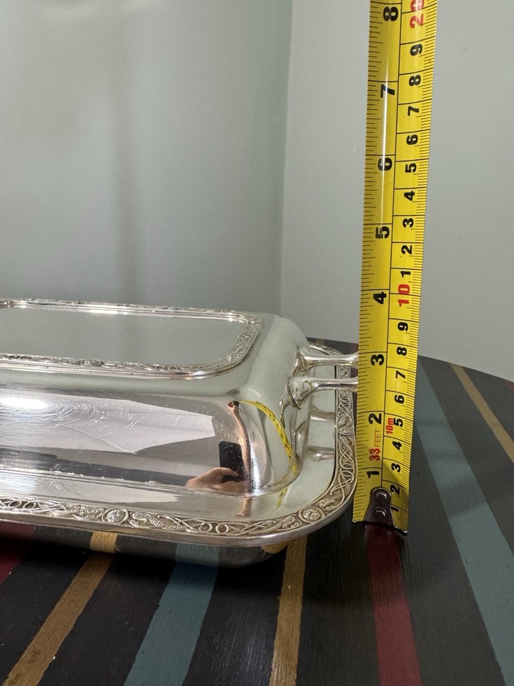 Vintage W. GREENWOOD & SONS Silver Plate Rectangular Entree Serving Dish
