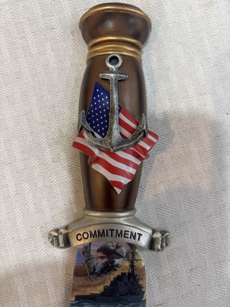 US Navy “Commitment” Dagger non-Steel Display Knife featuring Naval Power