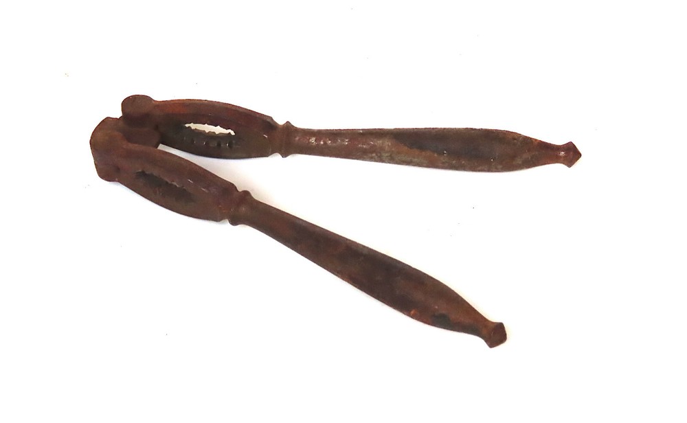 Vintage Cast Iron Handheld Reversible Hinged Nutcracker