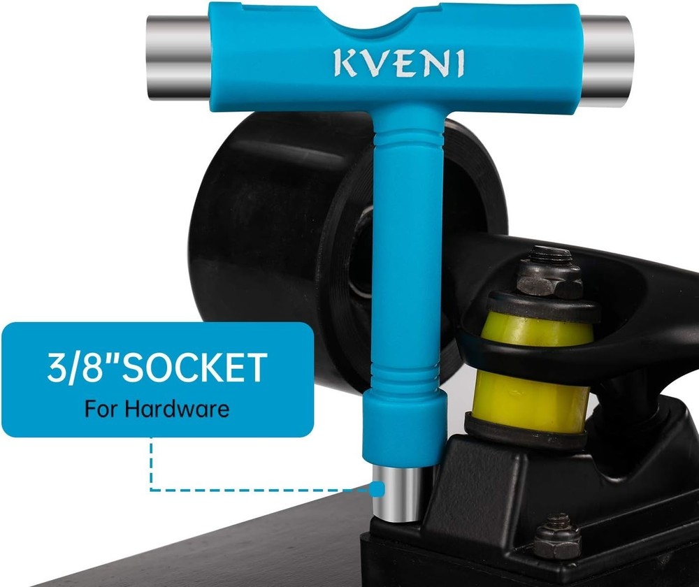 Compact Multi-Function Skate Tool with T-Key & Screwdriver - Ideal for Repairs