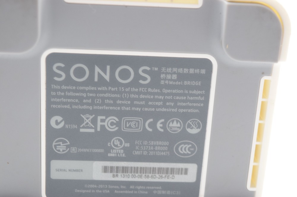 Sonos Bridge BRIDGE (White) Wireless Network for Sonos NO AC Adapter