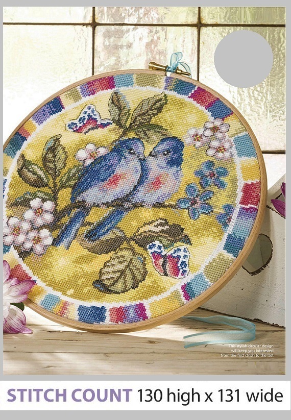BLUEBIRD HOOP    CROSS  STITCH   PATTERN ONLY  ALS - ERQ