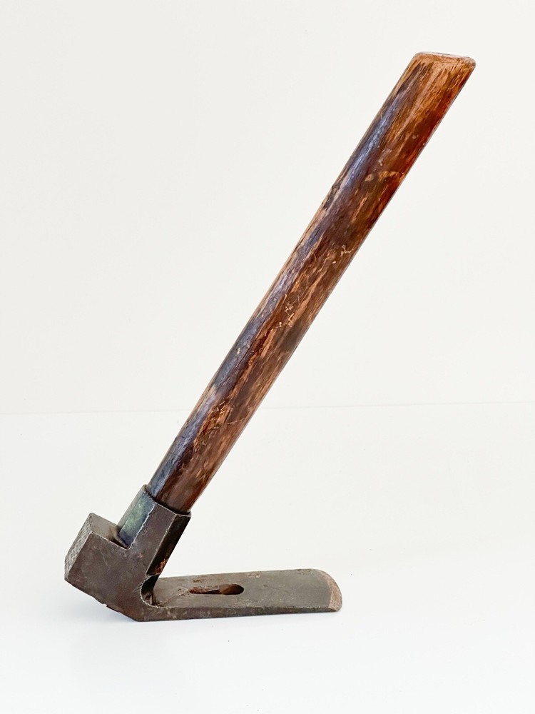 Signed Primitive Woodworking Adze Axe Tool Hex 1lb 11oz Antique Unusual