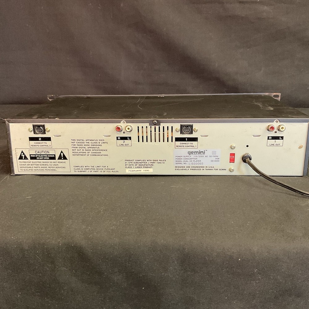 GEMINI CD-9500 Missing Door Cover
