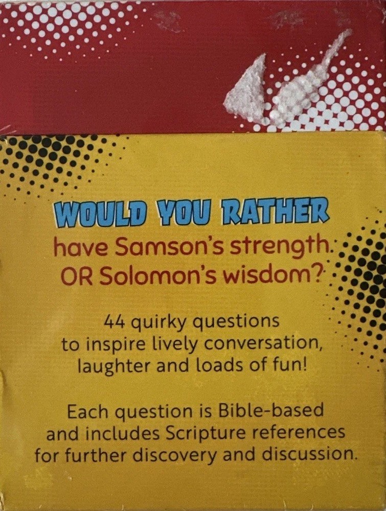 Bible-based CONVERSATION STARTERS for Families: Would You Rather?