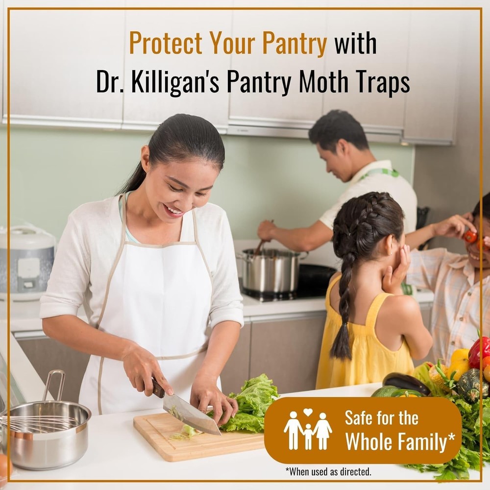 Dr. Killigan's Proven Pantry Moth Traps - Capture Moths Effortlessly, 20 Count