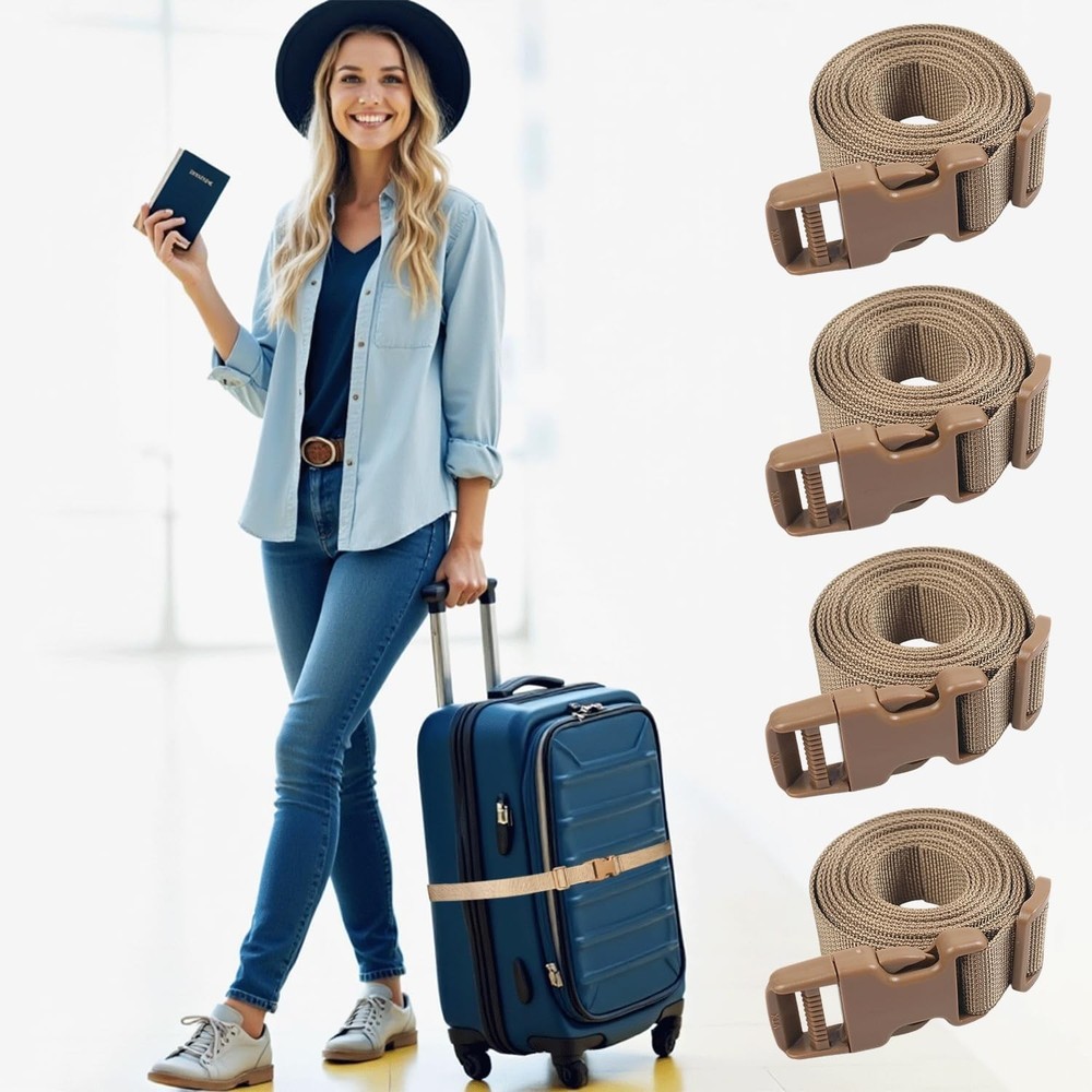 Backpack Accessory Strap Luggage Straps Cover Strap Sleeping Bag 78 Inches TAN