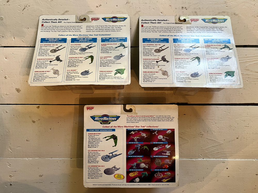 STAR TREK - 3 Micro Machines sets bundle
