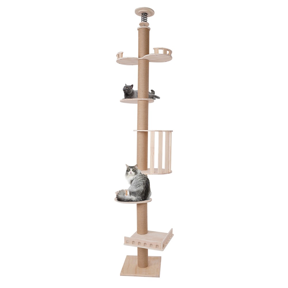 Five-Tier Cat Tower Activity Center Cat Climbing Tower for Kittens & Large Cats