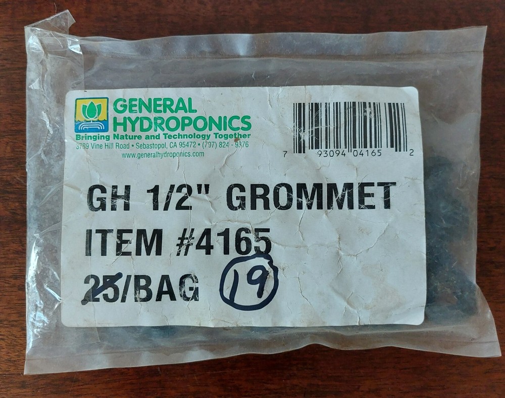 General Hydroponics 1/2" Grommet (19)